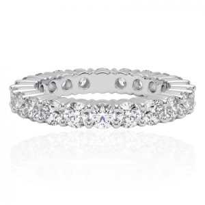 Eternity Ring with lab or natural diamonds in 18k white gold